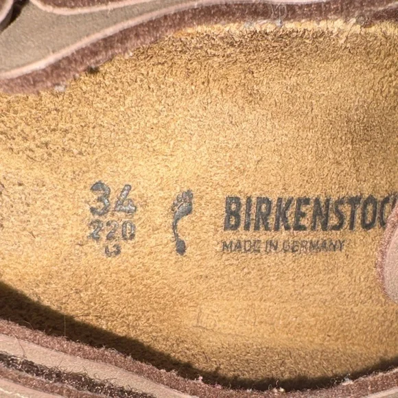 Birkenstock Kids Taupe Suede Slip-On Moccasins with Buckle - Picture 3 of 10